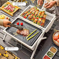 Outdoor portable charcoal grill with handle